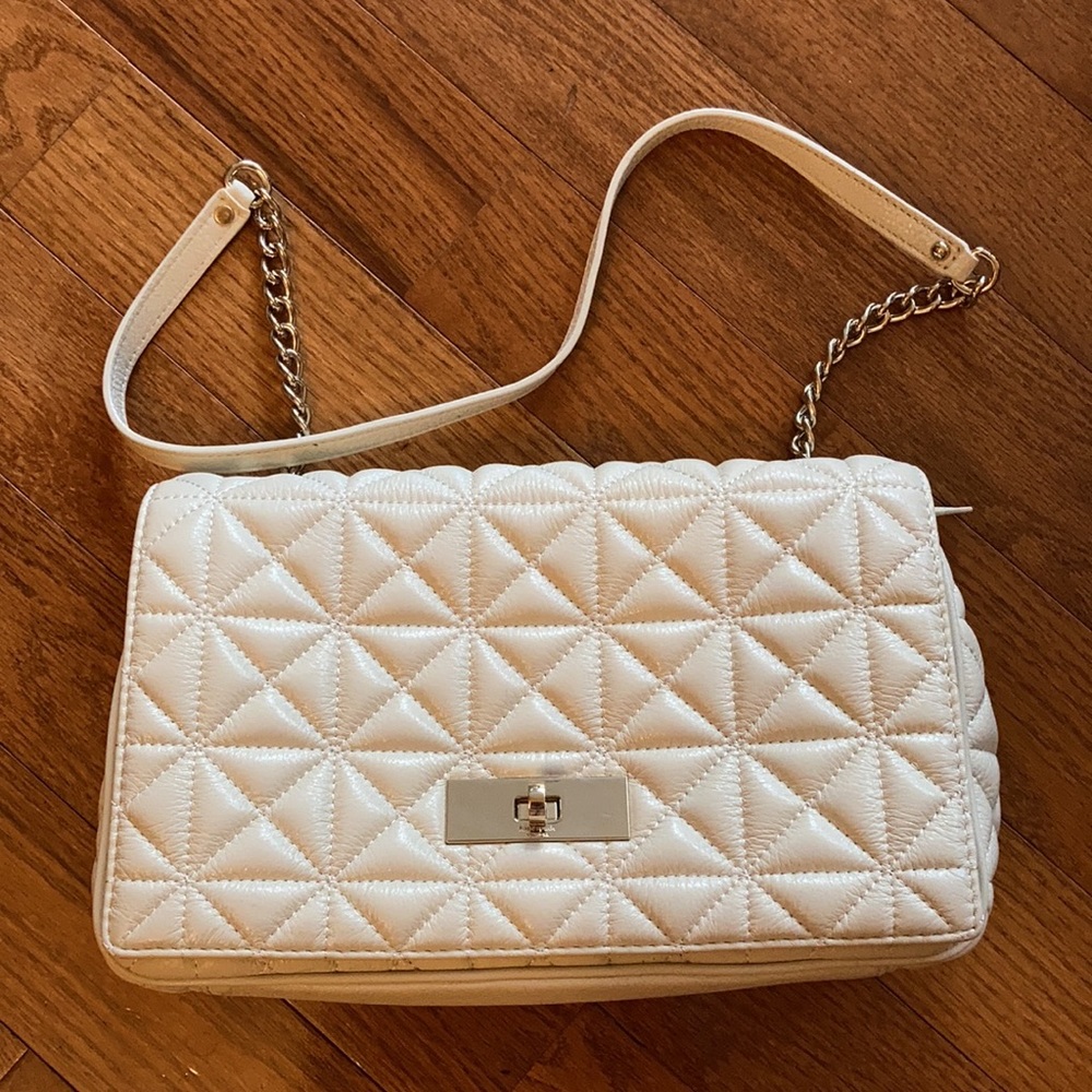 Kate Spade quilted creme leather purse - Picture 2 of 8
